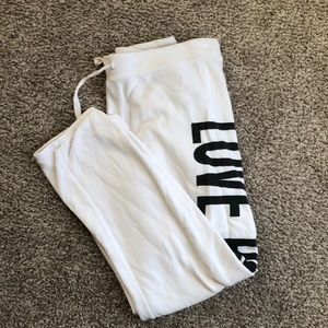 PINK White sweatpants